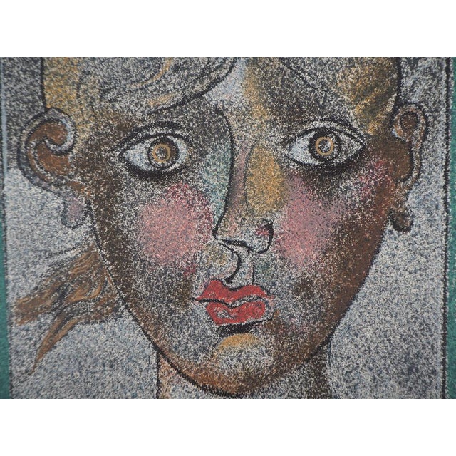 Franco Gentilini, Portrait de femme, Lithograph For Sale - Image 4 of 6
