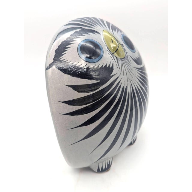 1970s Tonalá Mexico Ceramic Owl Figurine For Sale In Miami - Image 6 of 13