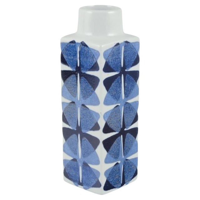 Ceramic Square Baca Vase in Earthenware by Ellen Malmer for Royal Copenhagen, 1960s For Sale - Image 7 of 7