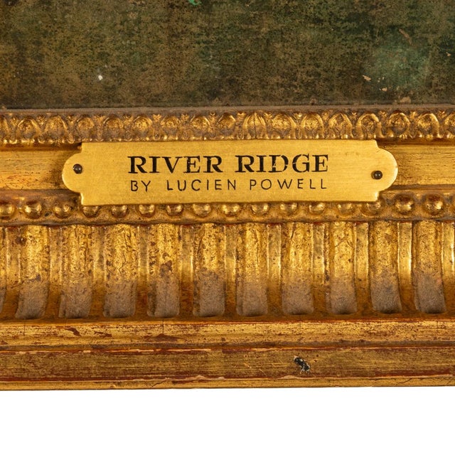 Antique American Impressionist Luminist Painting "River Ridge" Virginia by Lucien Whiting Powell, 1890 For Sale - Image 12 of 15