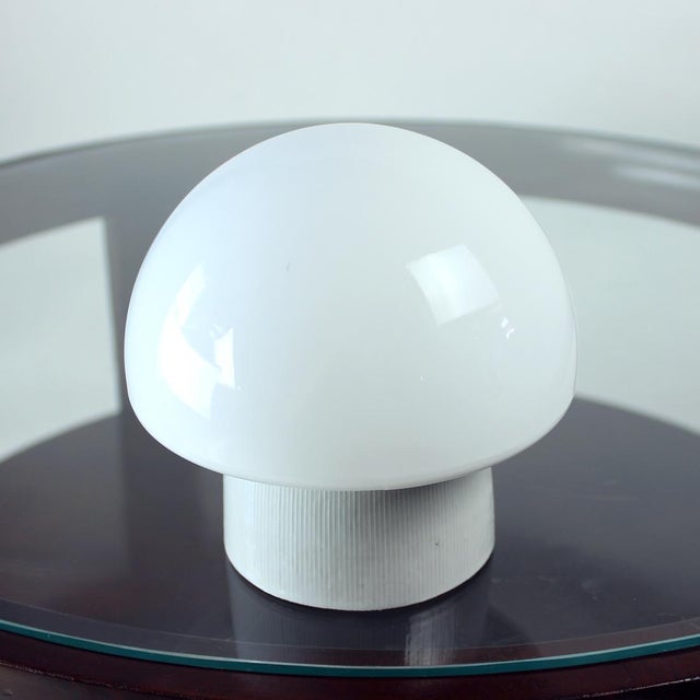 Mid-Century Modern Wall Lamp in Ceramic and White Opaline Glass from Elektrosvit, Czechoslovakia, 1960s For Sale - Image 6 of 9