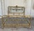 Beautiful and impressive 19th century full bedroom set French Belle Époque bronze, iron, brass and glass in the headboard...