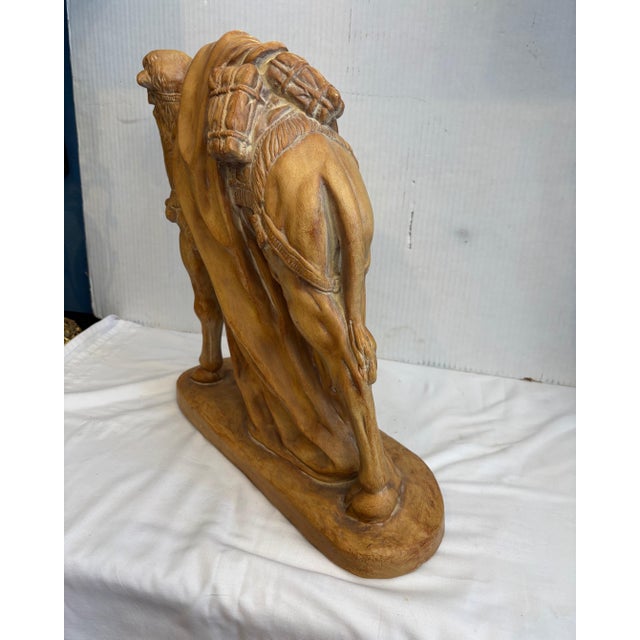 Ceramic Large 1930s Terra Cotta Figure of a Camel For Sale - Image 7 of 11