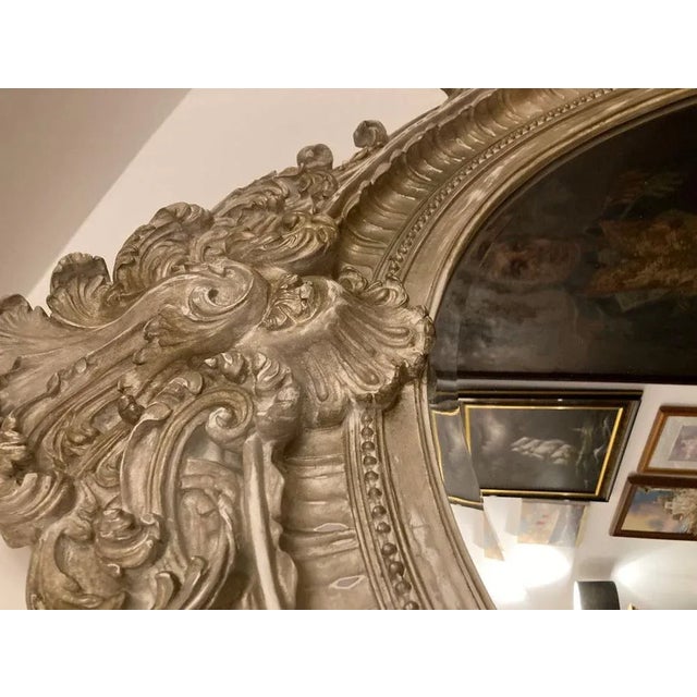 Modern French Rococo Wall Mirror For Sale - Image 4 of 7