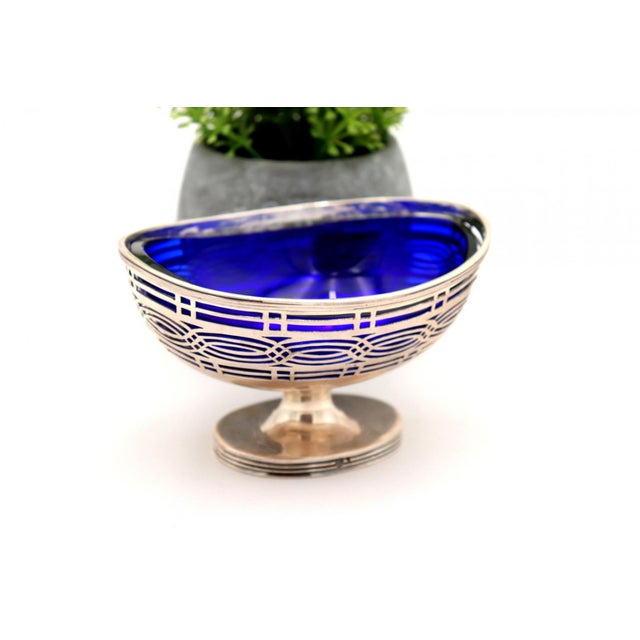 Metal Oval Silver Candy Box For Sale - Image 7 of 7
