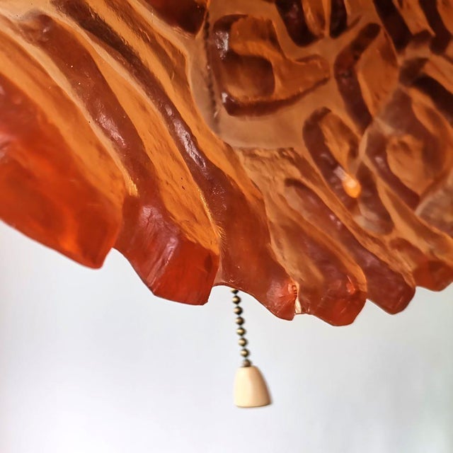 Large Mid-Century German Modern Oval Orange Acrylic Backlit Wall Mirror Light attributed to Hillebrand, 1970s For Sale - Image 11 of 13