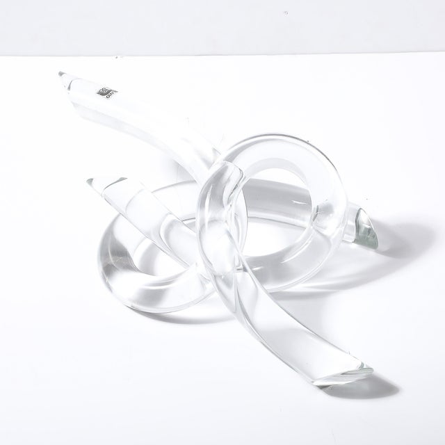 Mid-Century Organic Interlocking Sculpture in Hand-Blown Murano Glass by Seguso For Sale - Image 14 of 16