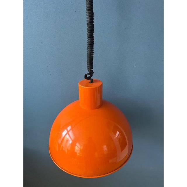 Orange Enamel Pendant Lamp by Joe Hammerborg for Fog & Morup For Sale - Image 9 of 13