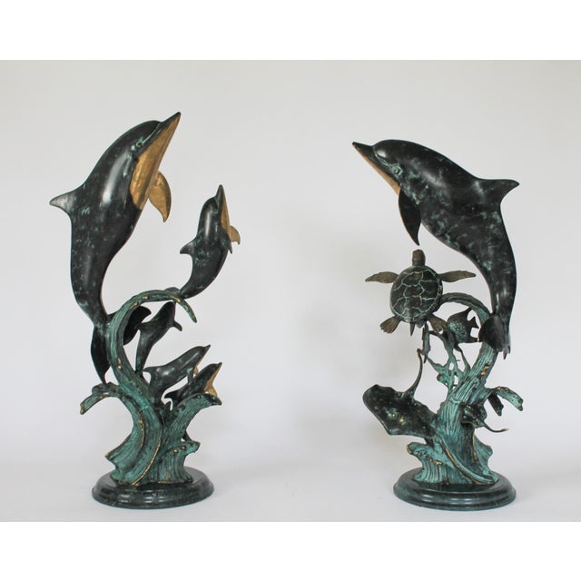 Figurative Vintage Spi San Pacific International Multi-Dolphin / Sea Life Gallery Sculptures For Sale - Image 3 of 14