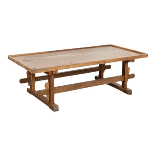 Rustic Coffee Table With Trestle Base, Hungary Circa 1880 For Sale