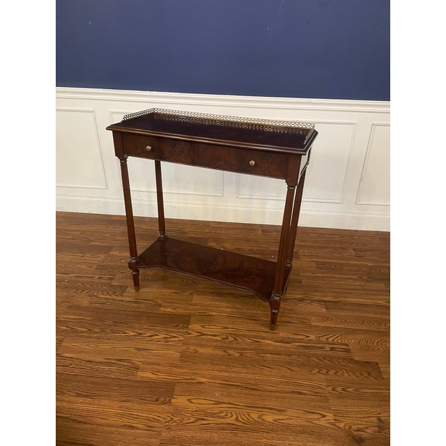 2020s Traditional Mahogany Console Table by Leighton Hall - Showroom Sample For Sale - Image 5 of 9