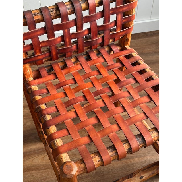 1940s Italian Leather Strap Dining Chairs, Set of Four For Sale In Greensboro - Image 6 of 17