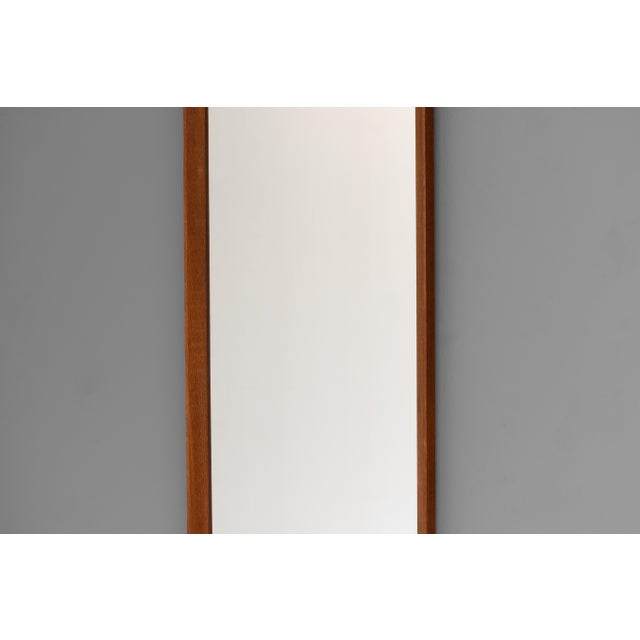 Wood Mid-Century Modern Mirror with Teak Frame, 1960 For Sale - Image 7 of 9