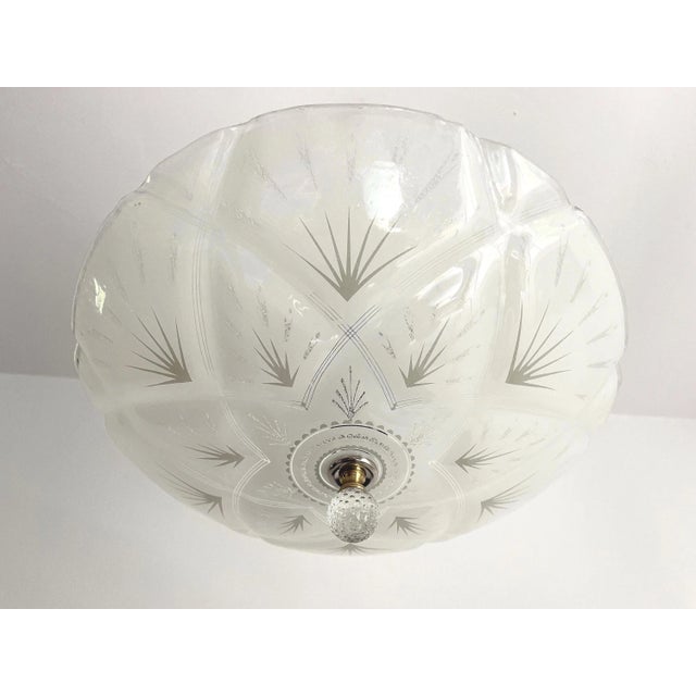 White 1960s Quilted Starburst Ceiling Light For Sale - Image 8 of 18