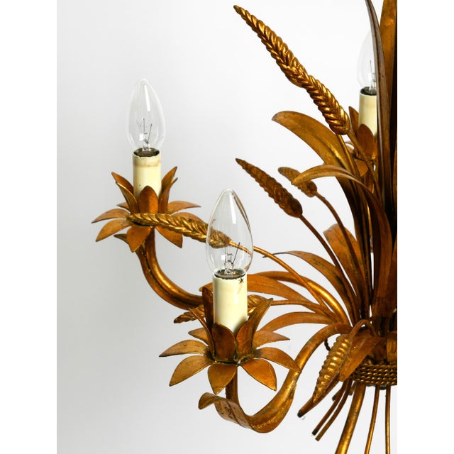 Metal Vintage Gold-Plated Metal Chandelier from Hans Kögl, 1970s For Sale - Image 7 of 18