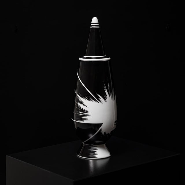 Black Black Lidded Vase No. 36 by Alessandro Mendini for Alessi, Germany For Sale - Image 8 of 12