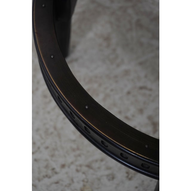 Set of 4 Frontgate Leather Counter Stools For Sale - Image 12 of 17