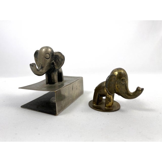 1920s Pair of Hagenauer Elephants - Figurine & Matchbox Cover - Vienna - 1920s For Sale - Image 5 of 5