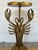 Coastal Currey & Co Lobster Georgetown Brass Table For Sale - Image 3 of 5