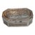 Silver-Tone Hinged Trinket Box With Scroll and Starburst Decoration For Sale