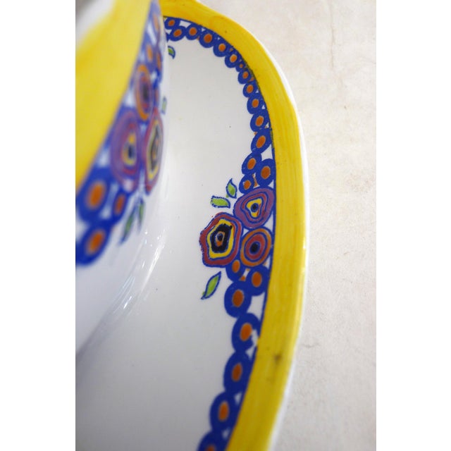 White Art Deco Earthenware Floral Decoration Gravy Boat by Boch Frères La Louvière, 1920 For Sale - Image 8 of 13