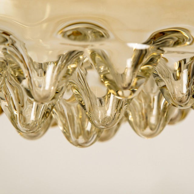 Smoked Brown Glass and Brass Pendant Lights attributed to Peill and Putzler, 1960s, Set of 2 For Sale - Image 10 of 18