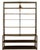 Contemporary Ebonized and Patinated-Bronze Eight-Tier Étagères fitted with a metal reading lamp on the top shelf. The...