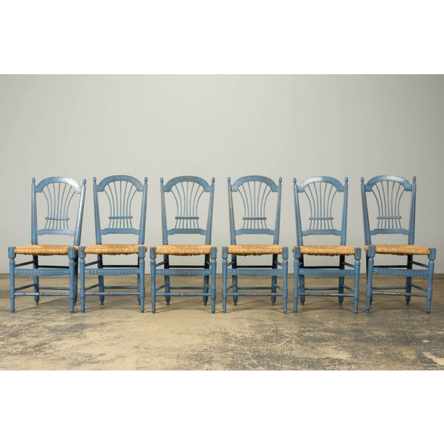 Set of Six French Louis XVI Style Dining Chairs, Painted Wood, 1900 For Sale - Image 18 of 18