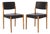 Mid-Century German Beechwood Chairs with Black Faux Leather Seats, 1970s, Set of 2 For Sale