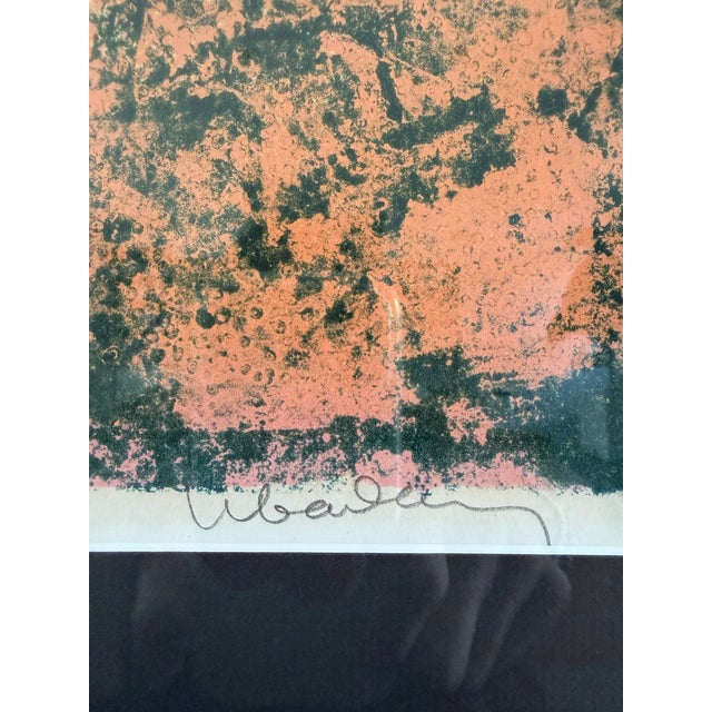 Mid-Century Modern Hoi Lebadang Signed & Numbered 81/150 Abstract Color Lithograph, France, C. 1970s For Sale - Image 3 of 6