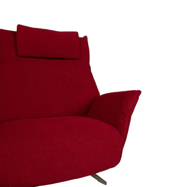 Evita Fabric Two-Seater Red Sofa from Koinor For Sale - Image 4 of 13