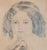 Antique White 19th Century English or American Pencil Portrait Drawing of a Girl and Her Dog For Sale - Image 8 of 17