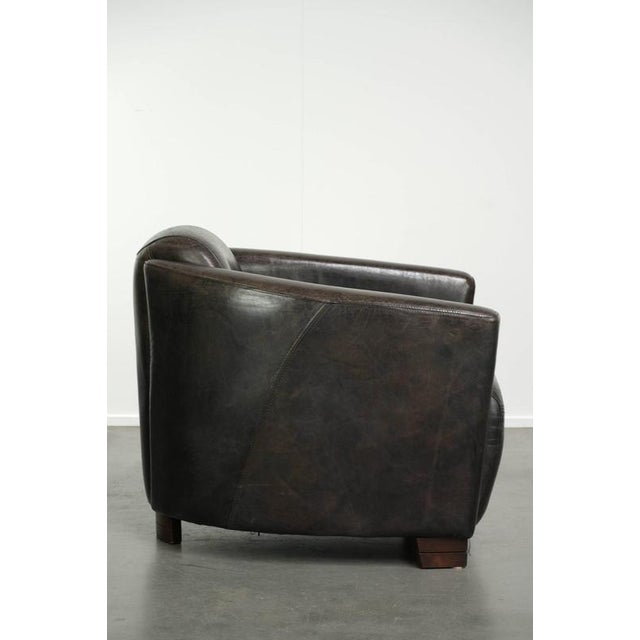 Cowhide Aviator Armchair in Dark Color Scheme For Sale - Image 3 of 14