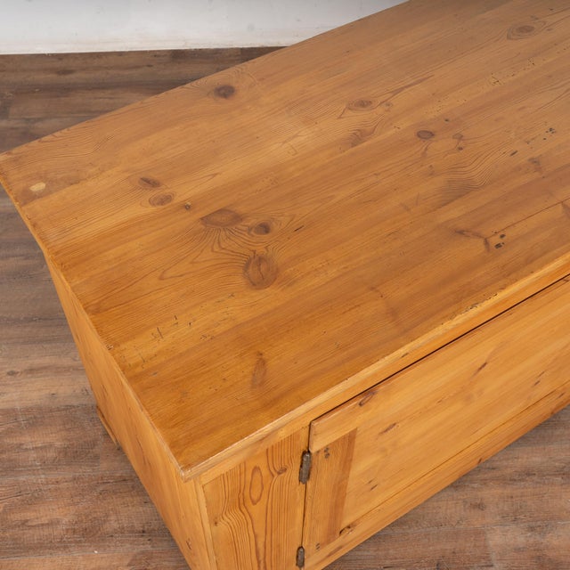 19th Century Long Pine Sideboard Cabinet Console From Denmark For Sale - Image 4 of 11