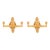 Pair of American Empire-Style Gilt-Bronze Sconces For Sale