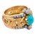 1910s Art Nouveau Turquoise Diamond 18k Yellow Gold Dragon Band, Size 7.5 For Sale - Image 4 of 6