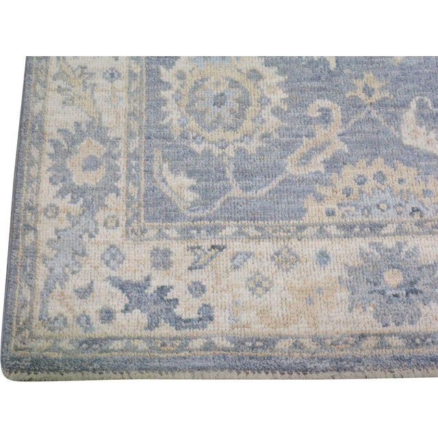 Turkish Oushak Hand Knotted Wool Rug, 4'x6' For Sale - Image 4 of 4