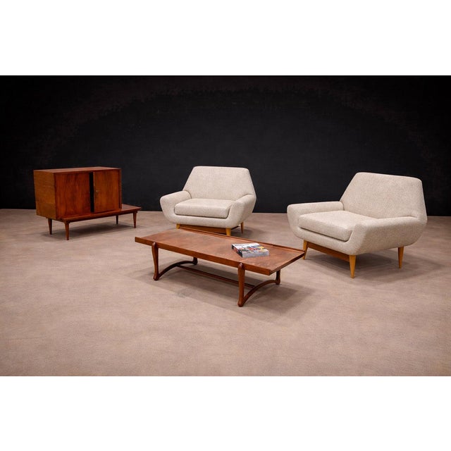 Wood Bar with Side Table in Hardwood & Glass, Branco e Preto, 1950s - Lot 383A For Sale - Image 7 of 14