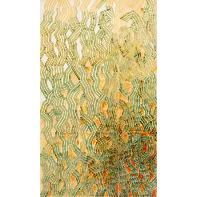 Joseph Lawrence Gardella (American, XX-XXI), Untitled (Zig-Zag Composition), Oil and Tape on Mylar, unsigned, estate stamp...