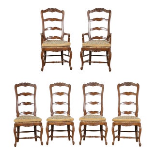 Early 20th Century French Provincial Style Dining Chairs- Set of 6 For Sale