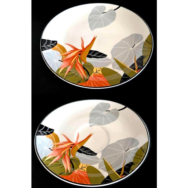 1980s Maui Oval Plates Designed by Larry Laslo for Sango For Sale In Miami - Image 6 of 8