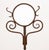 Thonet Mirrored Bentwood Hall Stand, circa 1900, with beveled glass circular mirror plate above three scrolled legs. 71" H...