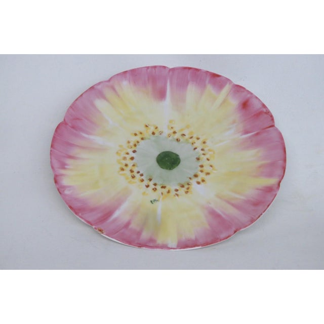 Carl Knoll Yellow and Pink Flower Small Plate Karlsbad Austria Porcelain 4807b For Sale - Image 13 of 14