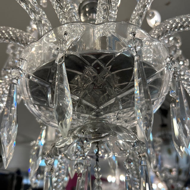 Transparent Grand Venetian Crystal Swag Chandelier For Sale - Image 8 of 12