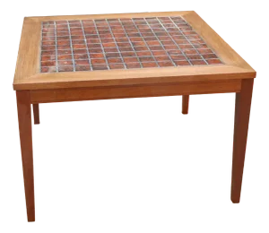 Danish Auxiliary Table in Teak and Tile, 1960s