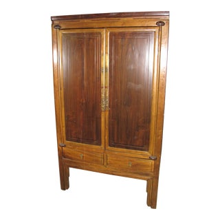 Antique Chinese Elmwood Armoire For Sale