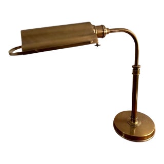 Vintage Adjustable Brass Desk Lamp For Sale