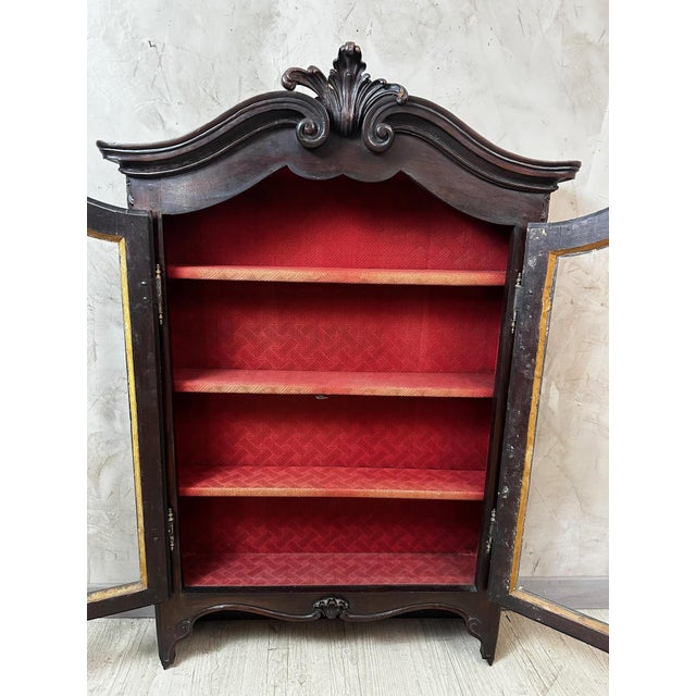 Wall Display Case in Walnut For Sale - Image 5 of 10