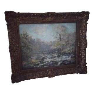 Archibald Kay, Highland River Scene, 1890s, Oil on Canvas For Sale