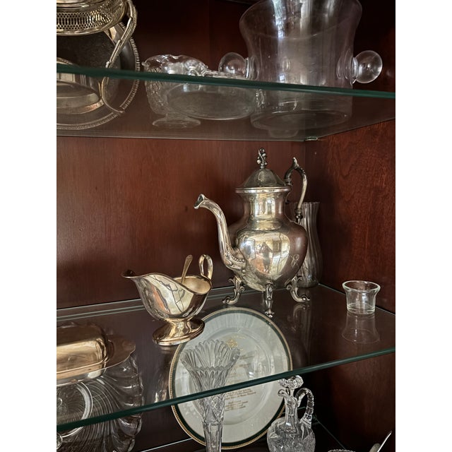 English 1980s Silverplate, Brass, Glass & Crystal Tableware and Serving Collection - 46 pcs For Sale - Image 3 of 11